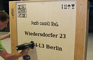  電梯包裝物流追溯管理標識解決方案——EBS智能手持噴碼機